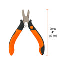 Mini pinza de corte diagonal 4"(10 cm) mango Comfort Grip, Truper