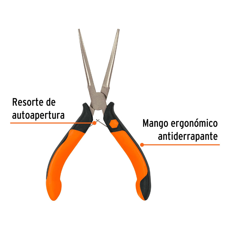 Mini pinza de punta aguja 6"(15 cm) con mango Comfort Grip, Truper