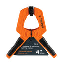 Prensa de resorte Truper de 4" (102 mm), cuerpo de nylon con mango TPR