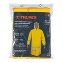 Gabardina impermeable Truper con reflejante, talla Grande