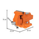 Tornillo de banco Truper de 4", uso industrial de hierro nodular