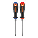 Dúo de desarmadores Truper 3/16" x 4", mango Comfort Grip