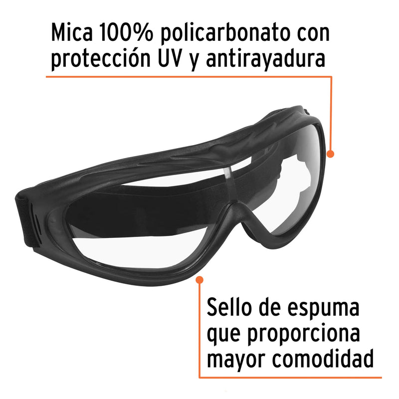 Goggles de seguridad ultra ligeros Truper, antiempaño