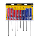 Juego de 8 desarmadores Pretul, mango de PVC