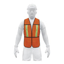 Chaleco de seguridad Pretul con cintas reflejantes, naranja