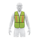 Chaleco de seguridad Pretul con cintas reflejantes, verde