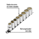Juego de 8 dados cuadro 1/2" mm, Pretul