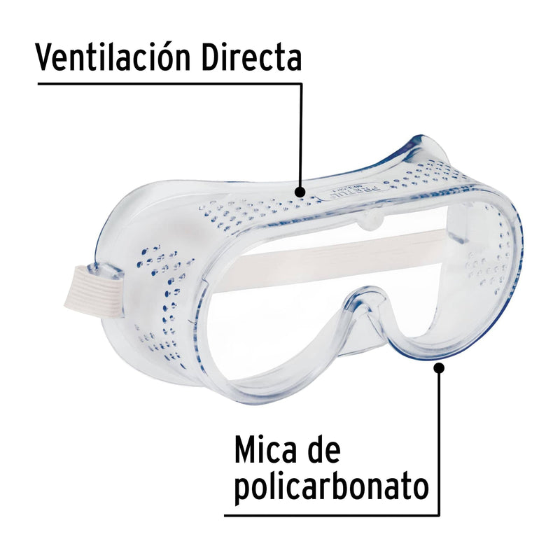 Goggles de seguridad Pretul con ventilación directa