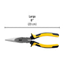 Pinza de punta y corte 8" (20 cm) mango Comfort Grip, Pretul