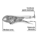 Pinza de presión de 5" (13 cm) mordaza curva, Pretul