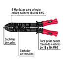 Pinza Pretul Pelacable de 9" (23 cm), para colocar zapatas y terminales