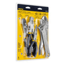 Kit Juego de 4 pinzas y 1 llave ajustable Truper Pretul con mango de vinil