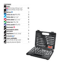 Juego de 71 herramientas Pretul 1/4" y 3/8" para mecánico