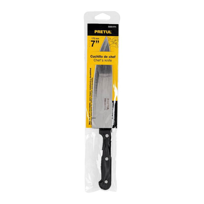 Cuchillo de chef 7" (18 cm) Pretul, mango de plástico