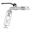 Canilla Pretul, 1/2" de zinc