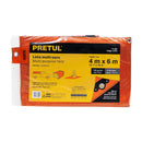 Lona Pretul Truper 4 x 6 m naranja Ligera fácil de manejar y almacenar