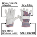 Guantes Pretul Truper de carnaza y loneta, unitalla