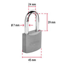 Candado de hierro 45 mm gancho largo Hermex, en blíster