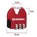 Candado maletero de combinación 36 mm Hermex, blíster