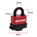 Candado laminado 50mm Hermex, recubierto de plástico