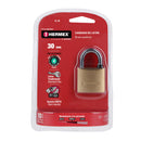 Candado de latón 30 mm Hermex, gancho corto