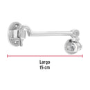 Gancho cromado Hermex para puerta, metálico
