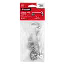 Gancho cromado Hermex para puerta, metálico