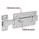 Pasador de barra plana 4" Hermex, acabado cromo