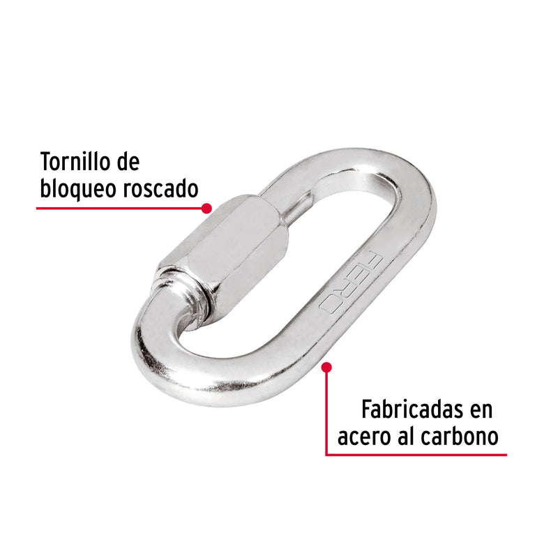 Bandola de acero de 1/2" con seguro, Fiero