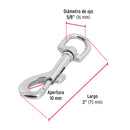 Bandola de zinc de  5/8" giratoria, Fiero