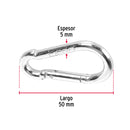 Bandola mosquetón de acero 3/16", Fiero