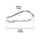 Bandola mosquetón de acero 1/2", Fiero