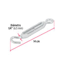 Tensor zinc 1/4" gancho-argolla, Fiero