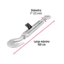 Tensor forjado 1" gancho-argolla, Fiero