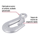 Gancho eslinga de acero forjado 5/8" Fiero, carga 1500 kg