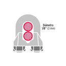 2 nudos de hierro para cable Fiero, 1/8" en blíster