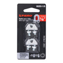 2 nudos de hierro para cable Fiero, 1/8" en blíster