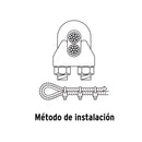 2 nudos de hierro para cable Fiero, 3/16" en blíster