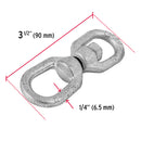 Destorcedor Fiero forjado en acero al carbono, 1/4" para cable