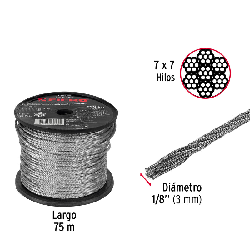 Cables Rigidos Cable rígido Fiero 1/8