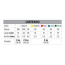 Bote con 650 cinchos plásticos Volteck, colores surtidos