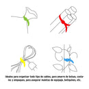 Bote con 650 cinchos plásticos Volteck, colores surtidos