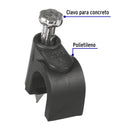 Bolsa con 20 grapas negras Volteck, 6 mm para cable redondo