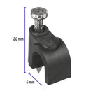 Bolsa con 20 grapas negras Volteck, 6 mm para cable redondo