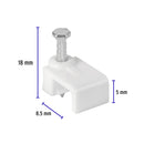Bolsa con 20 grapas blancas Volteck, 5 x 8.5 mm para cable plano
