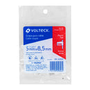 Bolsa con 20 grapas blancas Volteck, 5 x 8.5 mm para cable plano