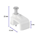 Bolsa con 20 grapas blancas Volteck, 6 x 9.5mm para cable plano