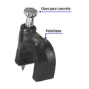 Bolsa con 20 grapas negras Volteck, 8 mm para cable redondo
