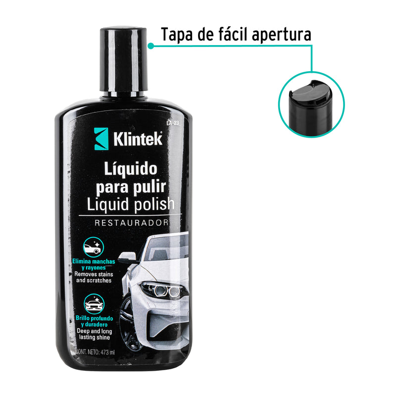 Polish líquido para auto Klintek, 473 ml