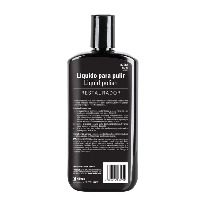 Polish líquido para auto Klintek, 473 ml